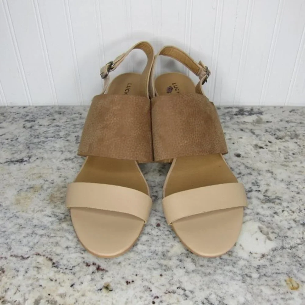 Lucky Brand Gewel Block Heel Sandals Size 10